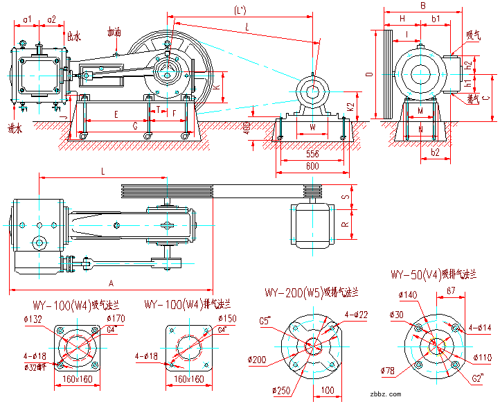 WY-50(V5)WY-100(W4)WY-200(W5)(f)ʽձðbߴD